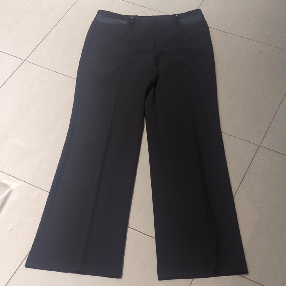 Women's Laura Black Wide-Leg Trousers - Size 8 Like New - Picture 3 of 5